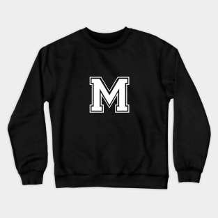 Initial Letter M - Varsity Style Design Crewneck Sweatshirt
